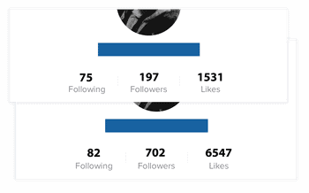 Before and after 500 Free Followers on TikTok