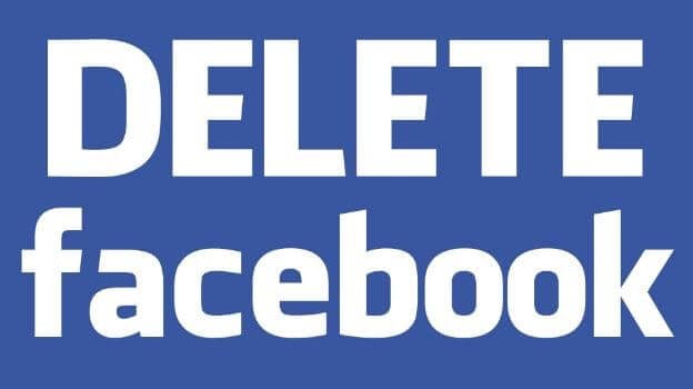 Delete Facebook Account only delete facebook is written in image