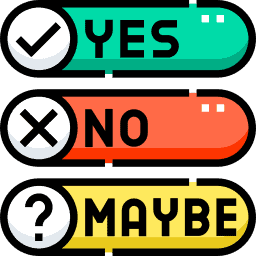 Instagram Chat Polls there are three polls whoes insert yes, no, maybe in green, red, and yellow colour