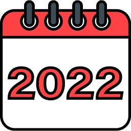 Instagram 2022 performance! Red calendar inserted with 2022 in red colour